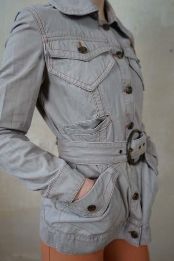 Vintage JUST CAVALLI jacket 70s style size M 34/X… - image 9