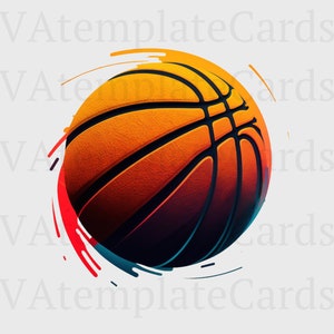 Basketball Ball With Watercolor Spots PNG, Basketball PNG, Sublimation Design For Shirt, Basketball Shirt Design