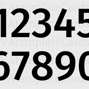 Sport Jersey Numbers SVG, Birthday Numbers SVG, Digital Numbers PNG, Plain Number, Sport Team Number