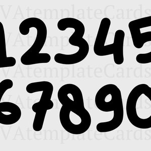 Birthday Numbers SVG, Digital Numbers SVG, Sport Jersey Numbers PNG, Cool Digital Printable Numbers