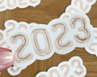 2023 Balloons Sticker I Twenty/Twenty two, Weatherproof, Water resistant, Happy New Year, Planner, Journal