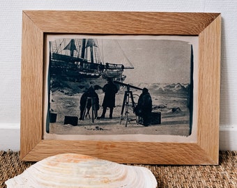 cyanotype of explorers - A4, taken from a photograph by F.Nansen 1894. Alternative photography