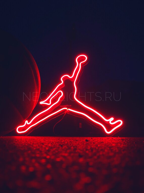 Jordan Neon teken Air Jordan Michael Jordan Neon licht On | Etsy België