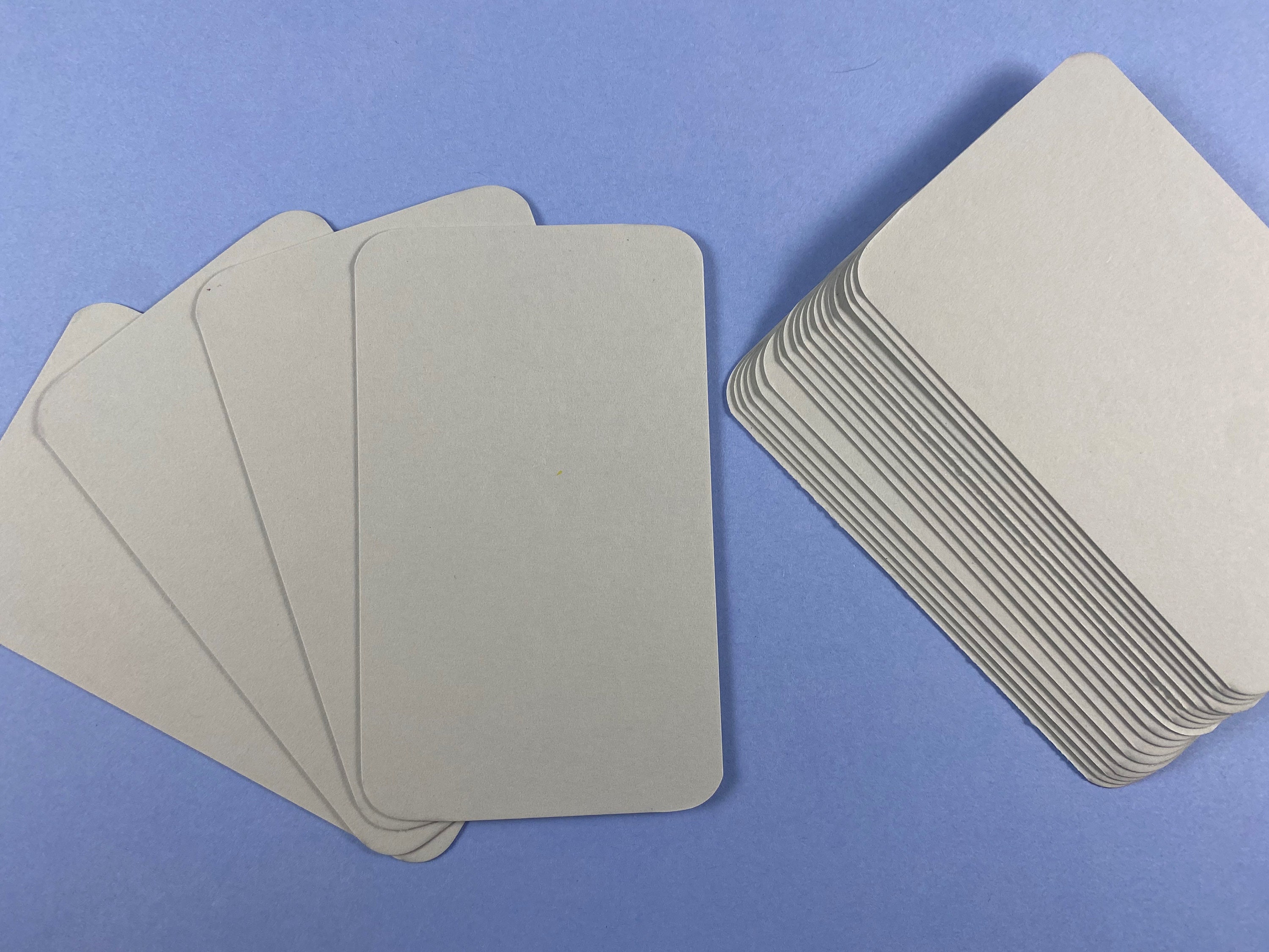 50 300GSM Pale Grey Blank Business Cards Etsy UK