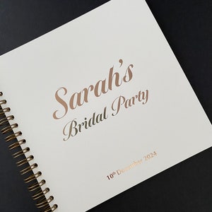 Personalised Hen Party Scrap Book Rose Gold, Hen Do Guest Book, Bridal Party Book, Hen Party Book