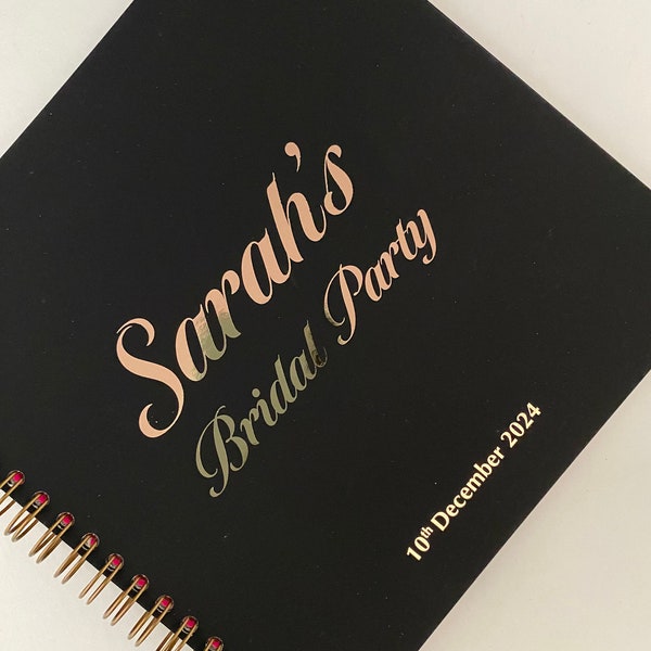 Personalised Hen Party Scrap Book With Foiled Text, Hen Do Guest Book, Bridal Party Book, Hen Party Book