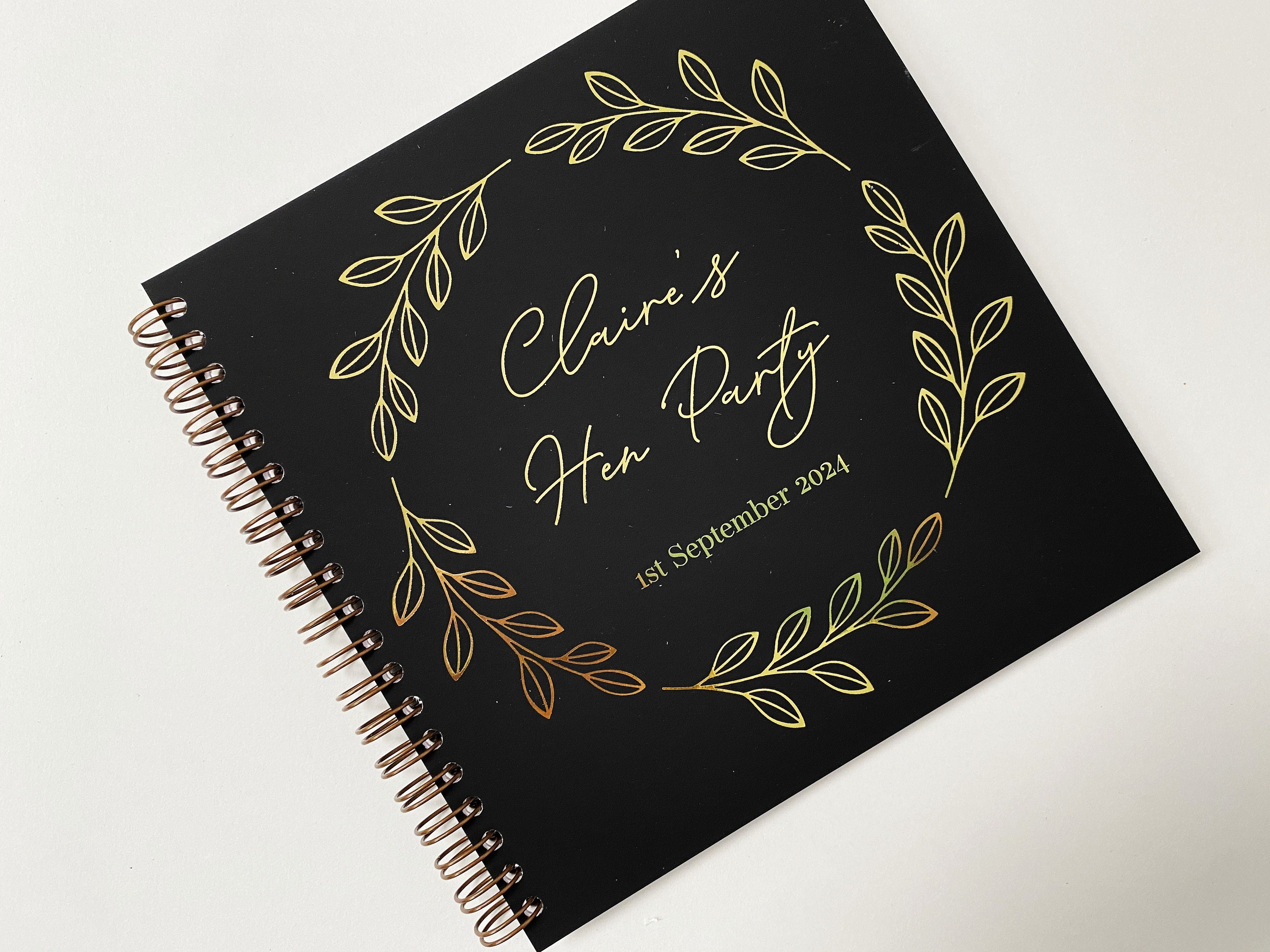 Personalised Hen Party Scrap Book Foiled, Hen Do Guest Book, Bridal Party Book, Hen Party Book