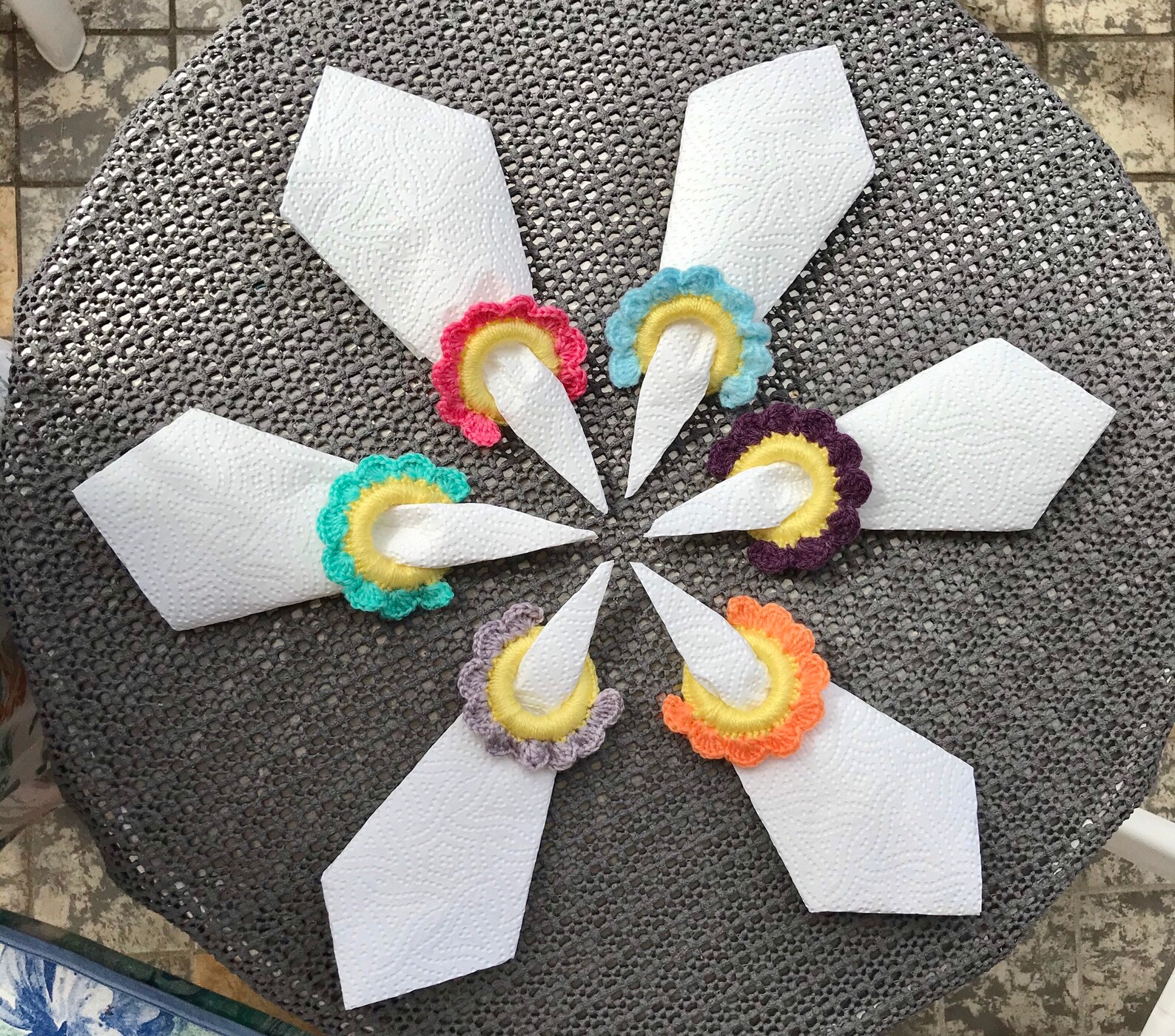 Flower Serviette Rings Perfect for Summer sets of 6 Etsy