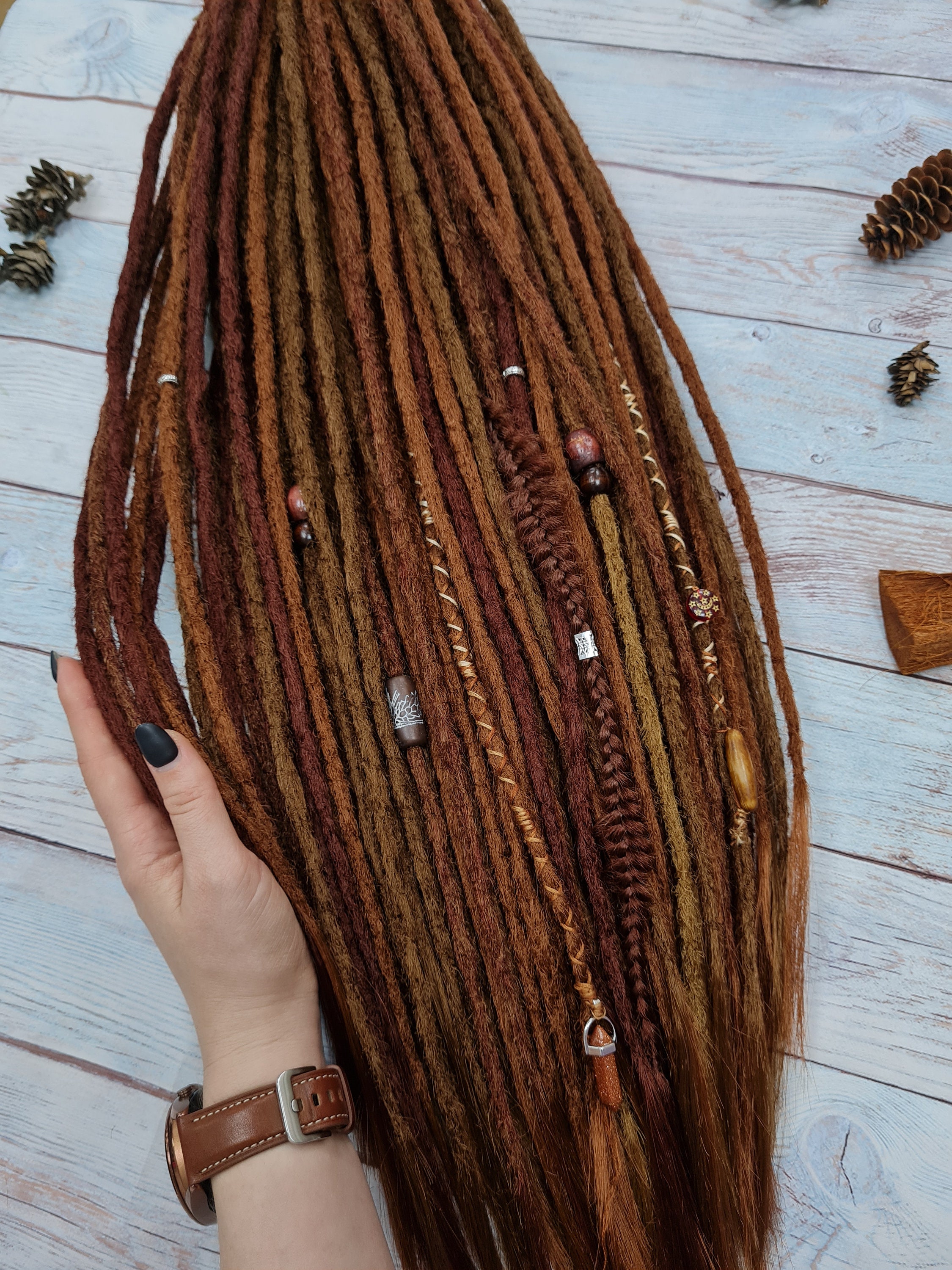 Auburn & Ginger Mix Synthetic Dreads Copper Dreads Natural Etsy