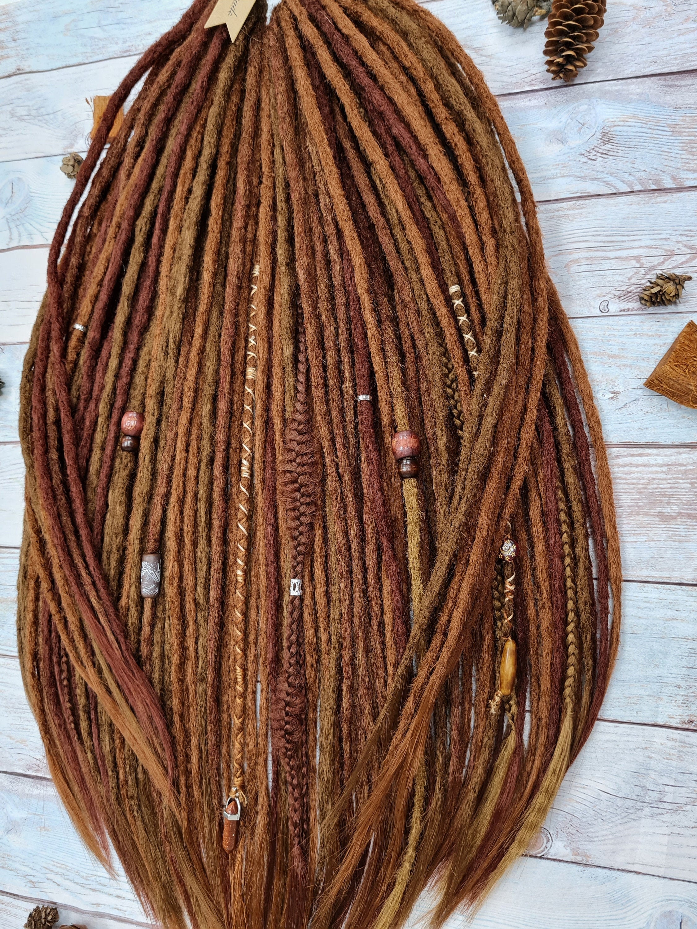 Auburn & Ginger Mix Synthetic Dreads Copper Dreads Natural Etsy