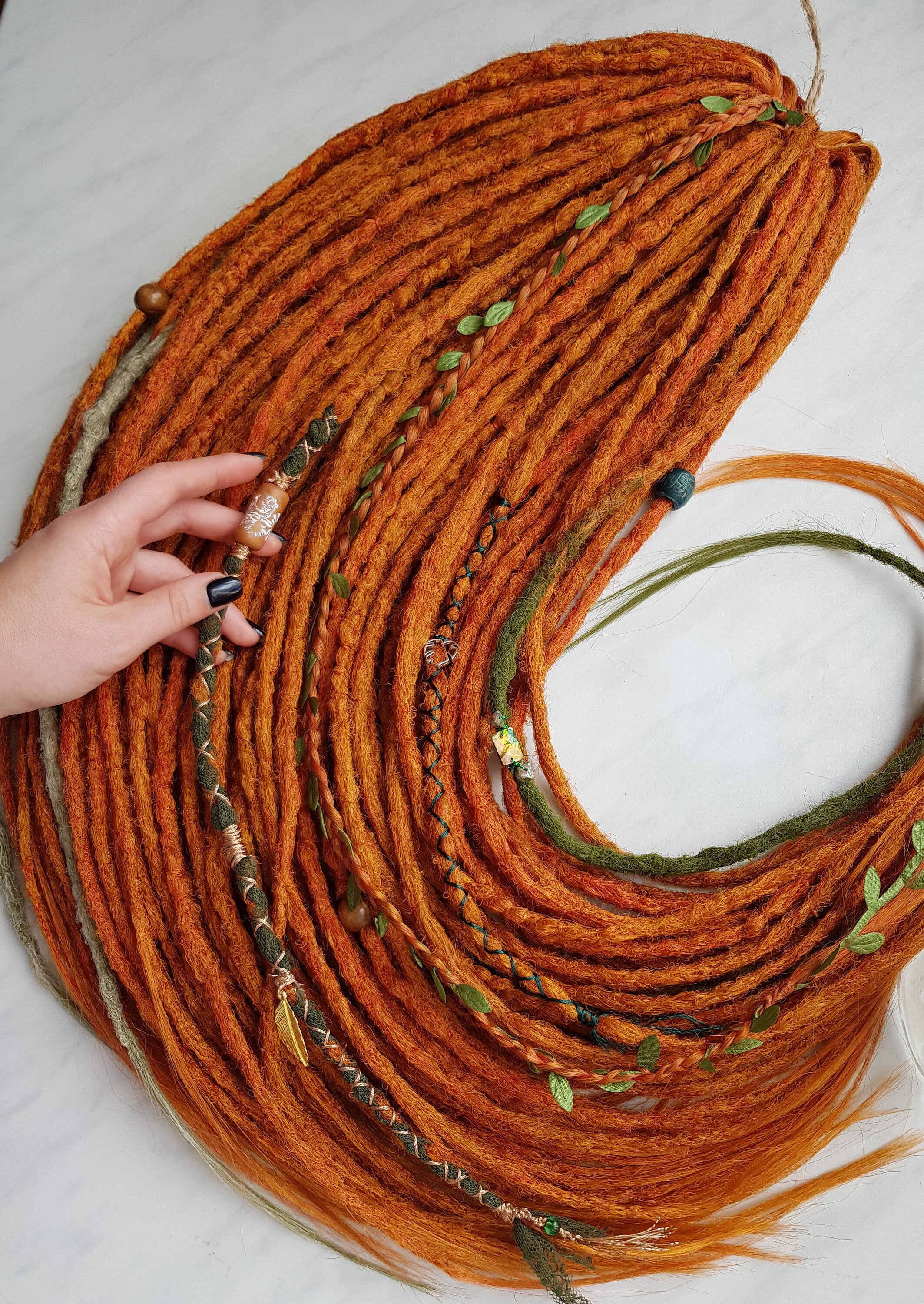 Ginger Dreads Synthetic Custom Ginger Dreads Natural looking Etsy