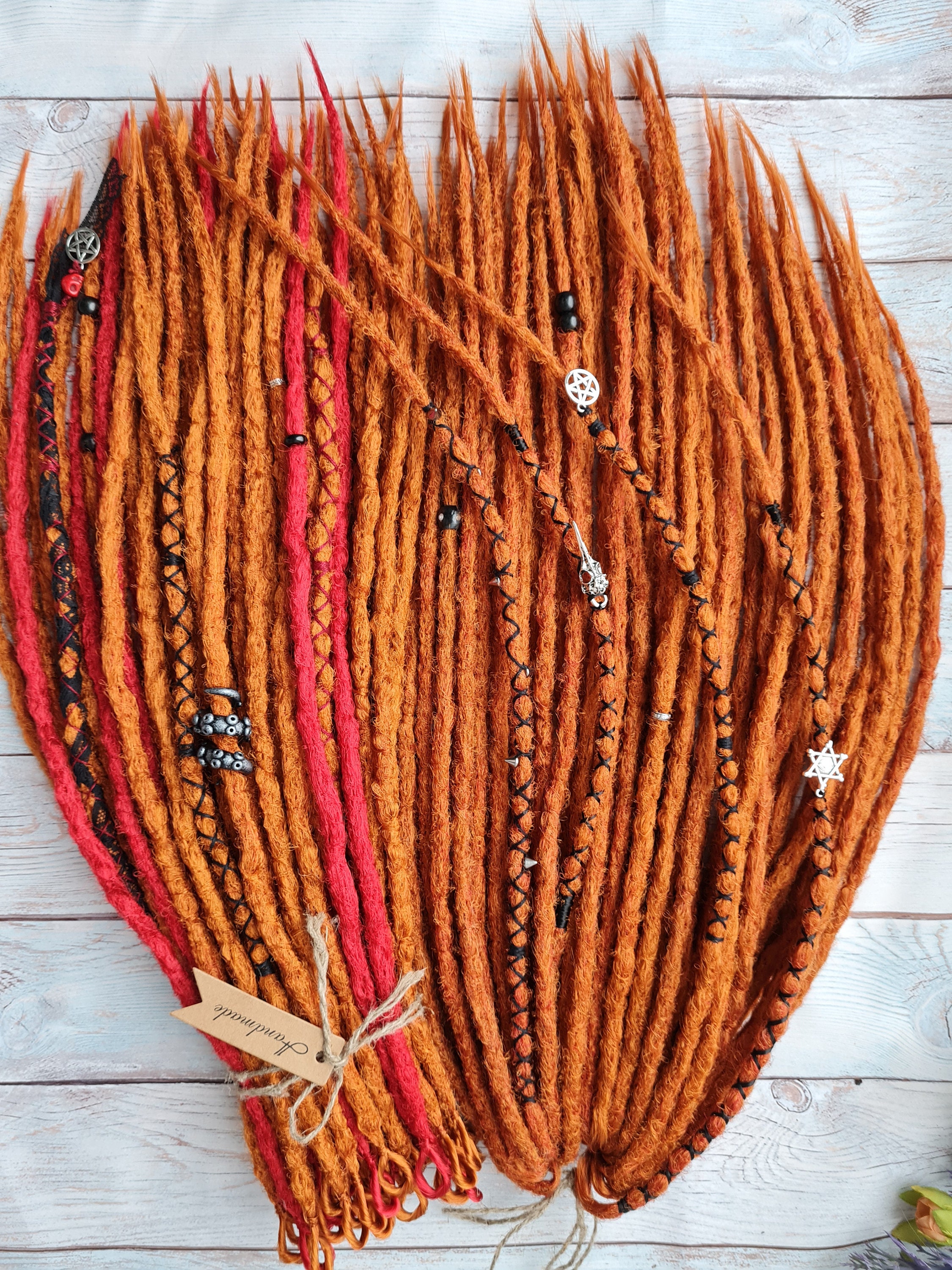 Ginger Dreads Synthetic Custom Ginger Dreads Natural looking Etsy