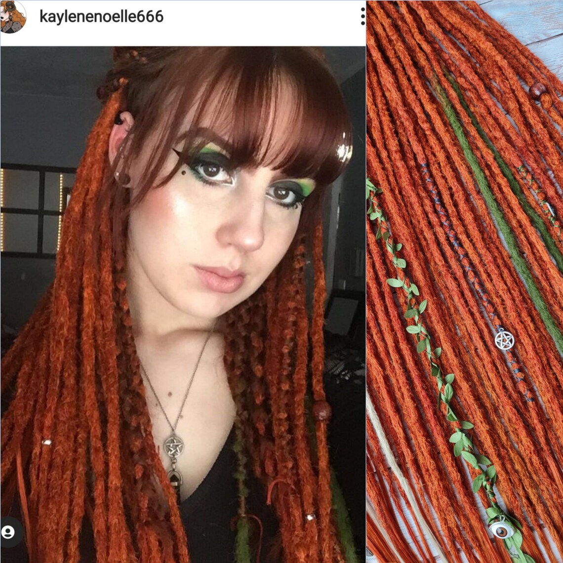Ginger Dreads Synthetic Custom Ginger Dreads Natural looking Etsy