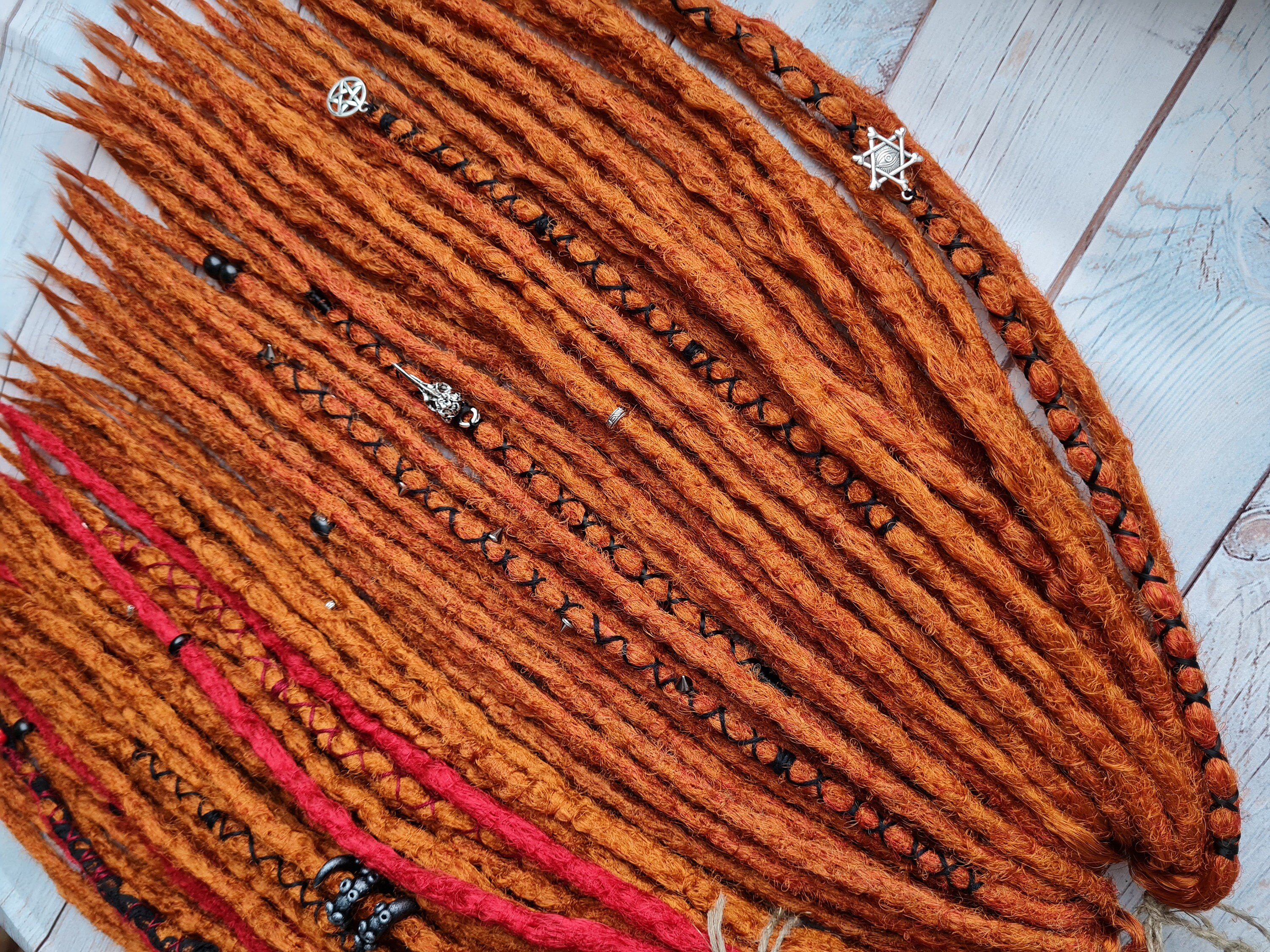 Ginger Dreads Synthetic Custom Ginger Dreads Natural looking Etsy