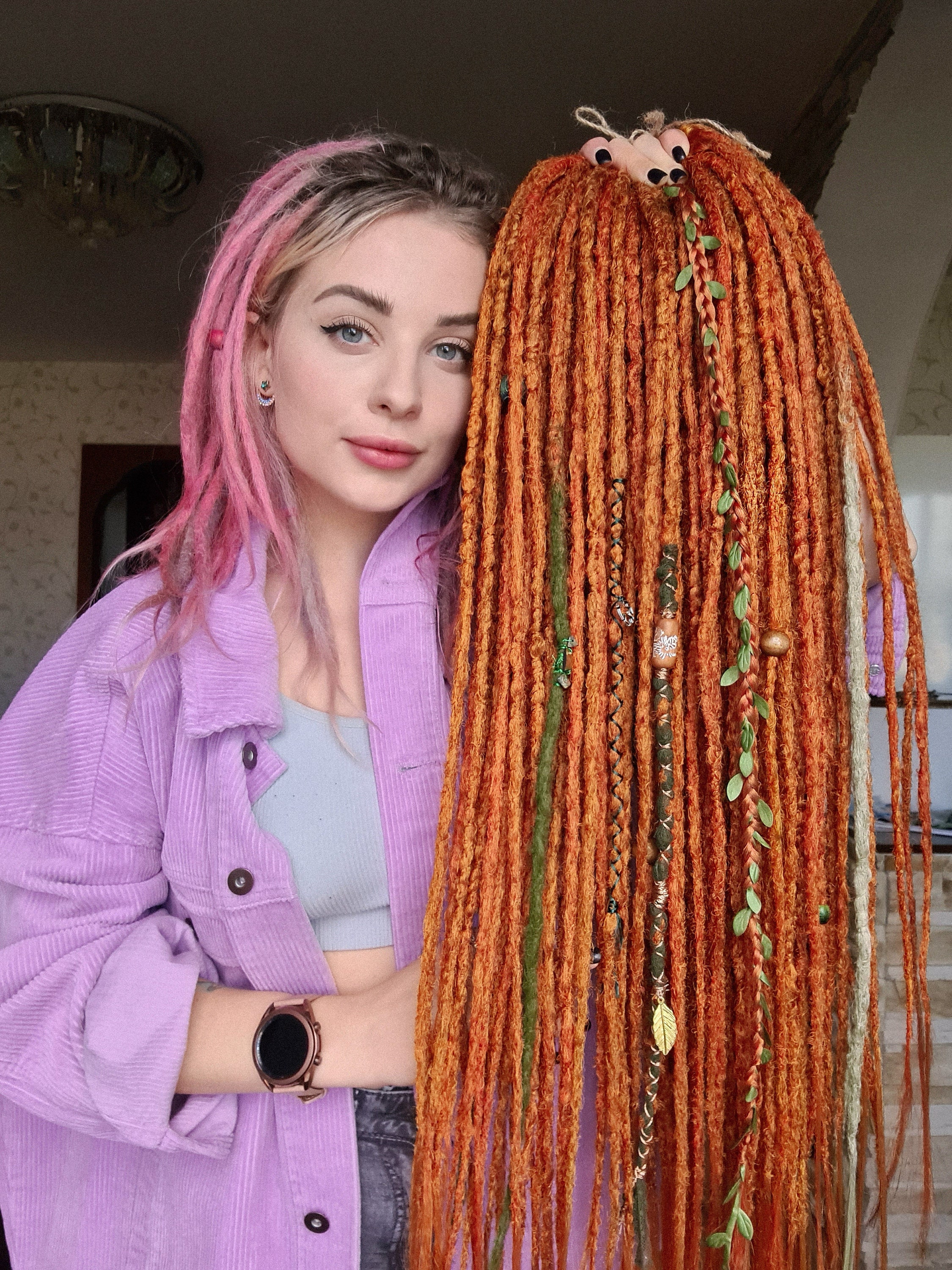 Ginger Dreads Synthetic Custom Ginger Dreads Natural looking Etsy