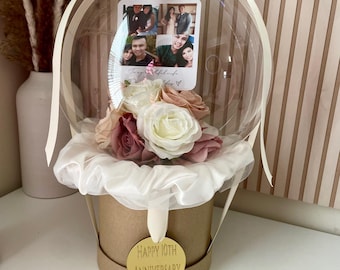 Floral Anniversary Balloon Gift , Anniversary Polaroid Gift , Engagement Gift, wedding Balloon Gift , Valentine’s Balloon Gift ,Gift For Her