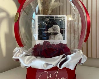 Floral Anniversary Balloon Gift , Anniversary Polaroid Gift , Engagement Gift, wedding Balloon Gift , Valentine’s Balloon Gift ,Gift For Her