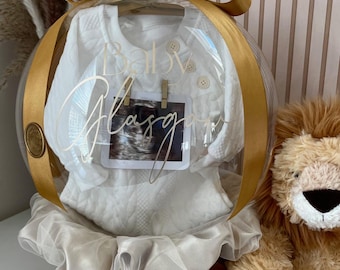 Baby Sonogram Balloon , Baby shower gift , personalized Baby Gift , Baby Announcement , Baby Polaroid , Baby Gift Basket , Baby Romper