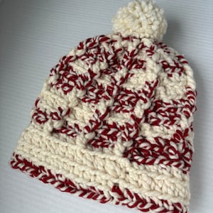 Adult winter crochet hat
