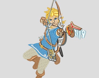 Link from Zelda Embroidery Design, Game Embroidery Digital Designs. Read Description before pay.