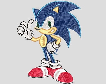 2 Versions Sonic Hedgehog Embroidery Design, Sonic, Embroidery Designs. Digital Designs. Before buying please read Description