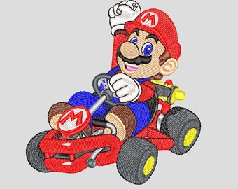 Mariokart Embroidery Design, Mario Design, Embroidery Files, Embroidery Designs. Digital Designs. Read Description before pay.