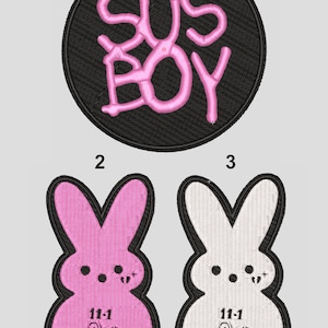 Lil Peep embroidered patch hellboy Emo rap traplo rose bunny alternative Sus Boy punk emo hip hop Pink Cross logo symbol