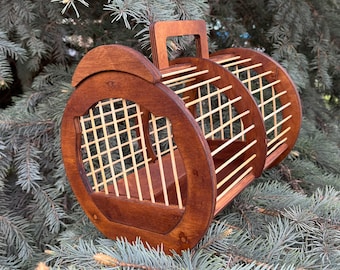 Wooden Carrier Cage.