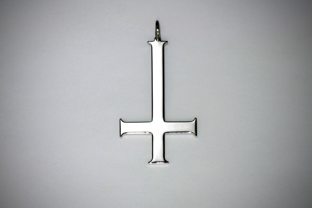 Stainless Steel Upside Down Cross Necklace Inverted Cross Pendant with Chain  | eBay