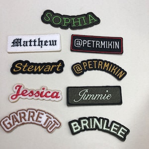 Custom Embroidered Name Tag Sew on/Iron On Patch Motorcycle Biker MC Badge
