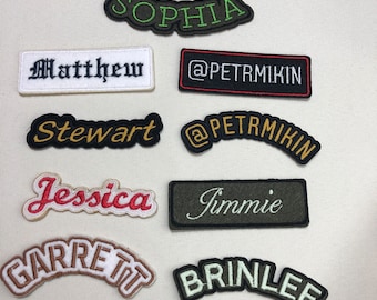 Custom Embroidered Name Tag Sew on/Iron On Patch Motorcycle Biker MC Badge