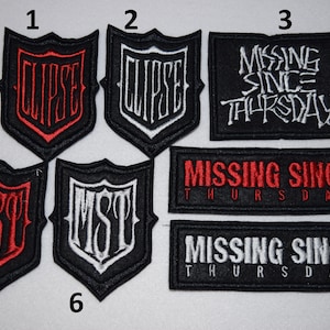 Mst Clipse patch geborduurd City Morgue logo symbool GreyFiveNine hikari ultra Missing since Thursday jeans