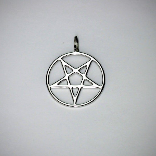 Inverted Pentagram symbol necklace stainless steel pendant Inverted Pentacle symbol logo emblem