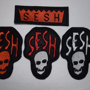 Sesh patch embroidered Sesh Bones Team Sesh TeamSesh logo symbol GreyFiveNine AK 47 SB Hardcore Hip hop GBC