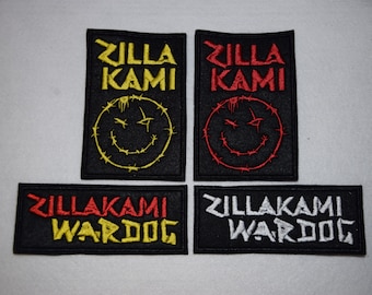 Zillakami-Aufnäher, gestickt, Punk City Morgue, Hikari, Ultra Rap, Trap Metal, Hardcore, Hip Hop, Horror Core, Nu Metal, Wardog, Hundeschädel