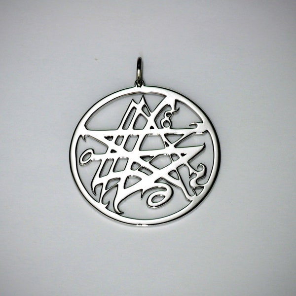 Necronomicon necklace stainless steel pendant Book of the Dead symbol logo H. P. Lovecraft emblem