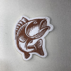 Fish patch embroidered