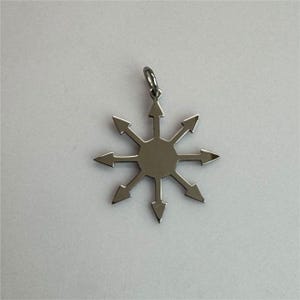 Chaos Star necklace stainless steel pendant Star of Chaos symbol logo emblem