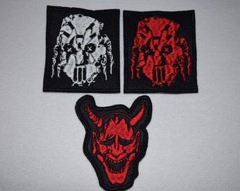 Sos Mula Hikari patch embroidered City Morgue Mst logo symbol GreyFiveNine hikari ultra Missing Since Thursday jeans Demon