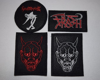 Rap Hip Hop embroidered patch logo symbol Trap metal hardcore punk noise alternative black metal industrial doom