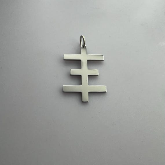 Psychic Cross Necklace Stainless Steel Pendant Psychic Cross