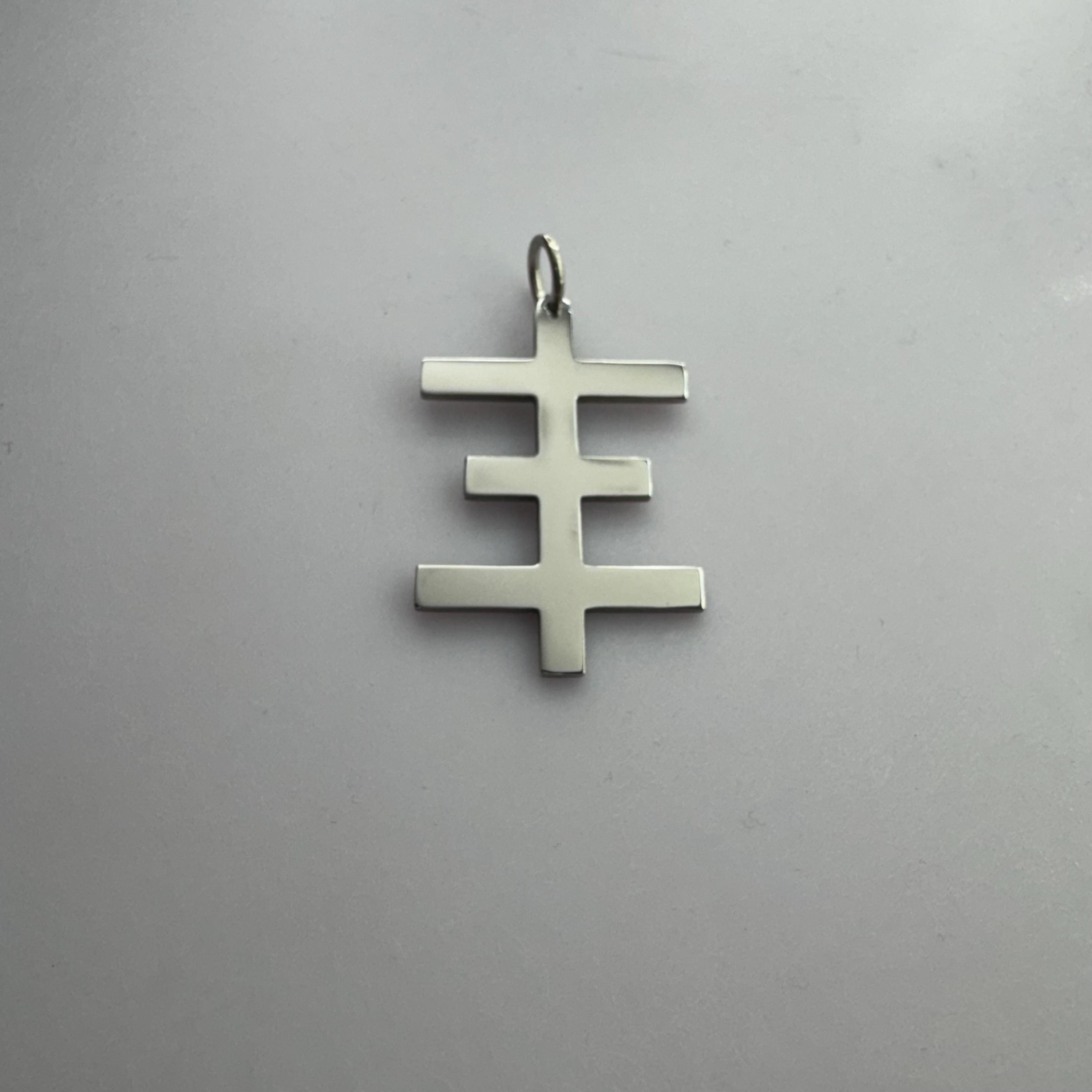 Psychic Cross Necklace Stainless Steel Pendant Psychic Cross