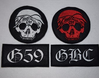 G59 Scull patch embroidered GREY59 G 59 logo symbol GreyFiveNine AK 47 Suicideboys Hardcore Hip hop GBC