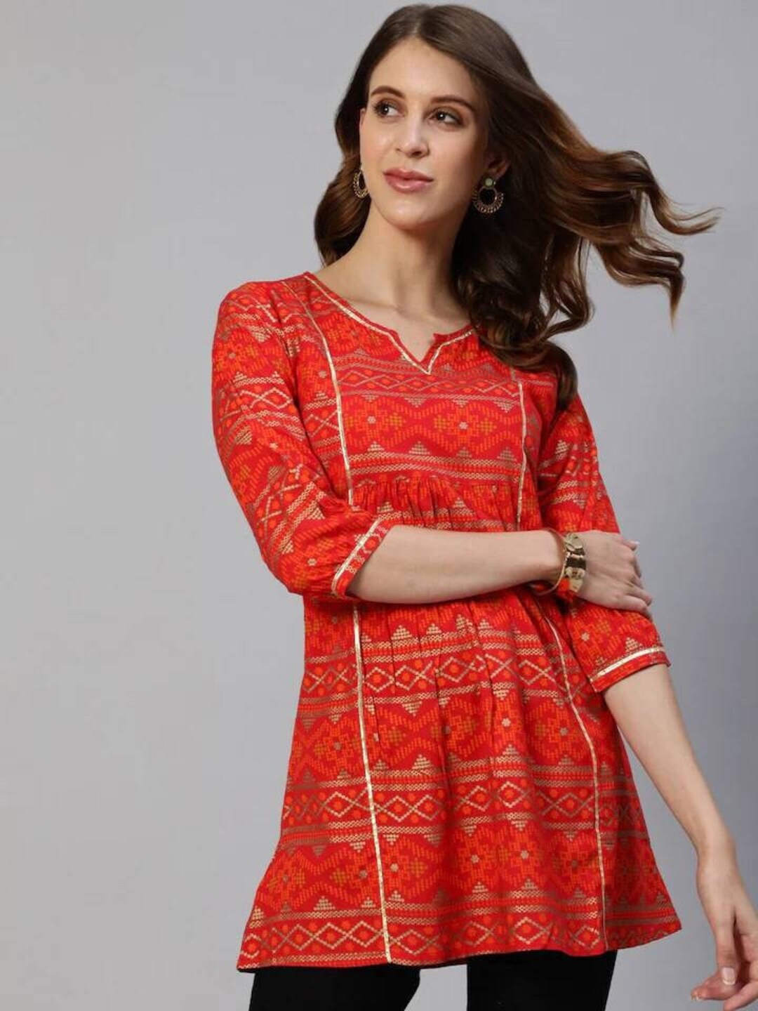 Long sleeve kurti tops store