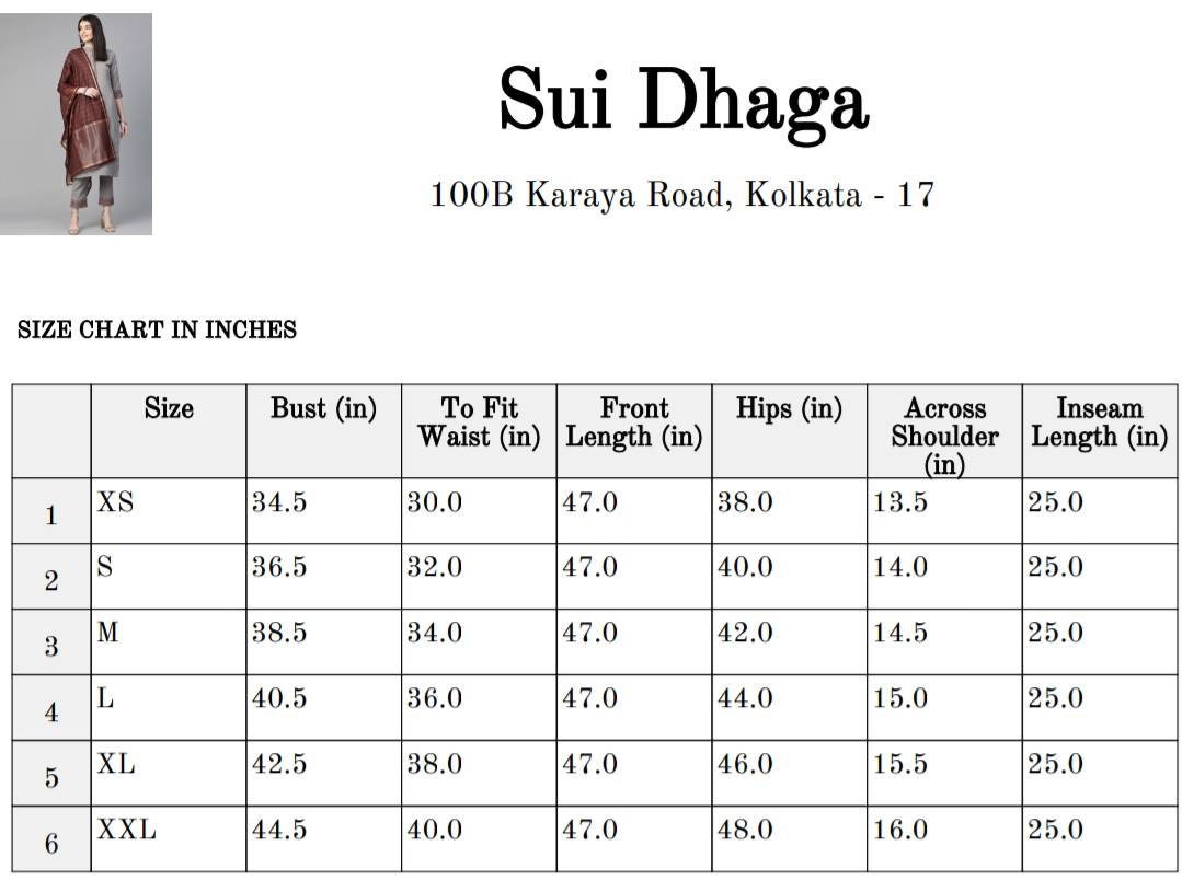 Kurta Set For Women Grey & Brown Solid Kurta with Trousers Etsy