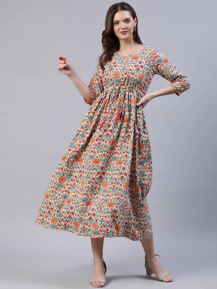 Casual cotton deals midi dress