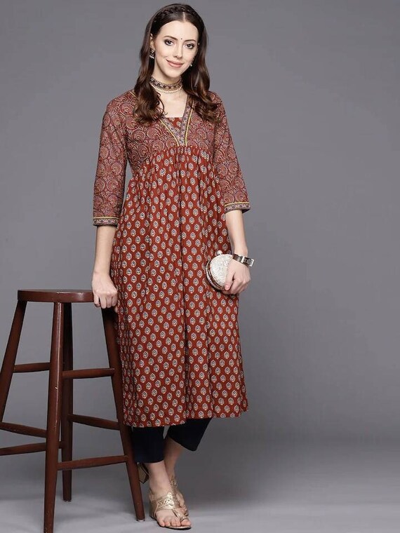 Cotton 2025 aline kurta