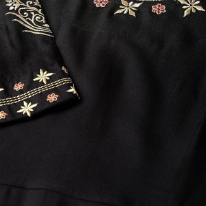 Kurta With Palazzos and Dupatta Classique Black Embroidered - Etsy