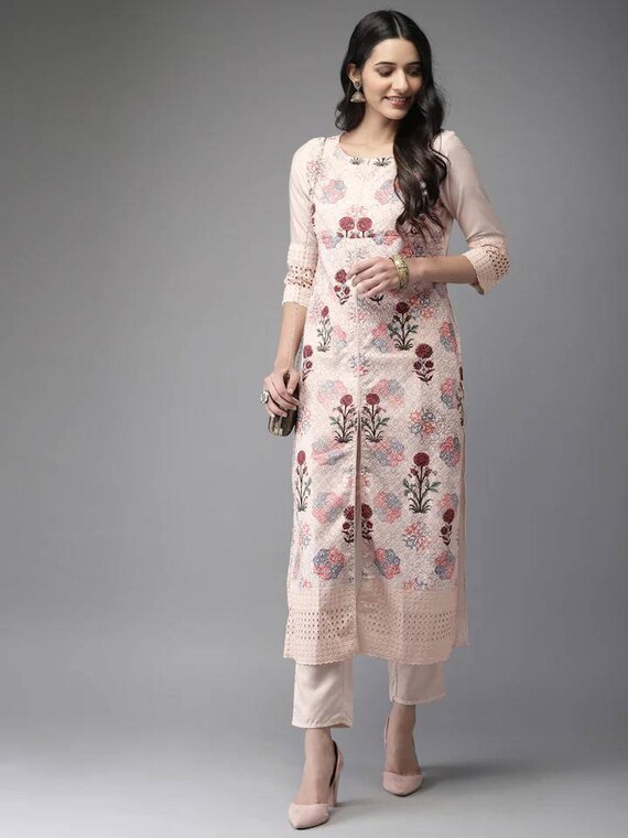 Ensemble tunique hot sale pantalon indienne femme