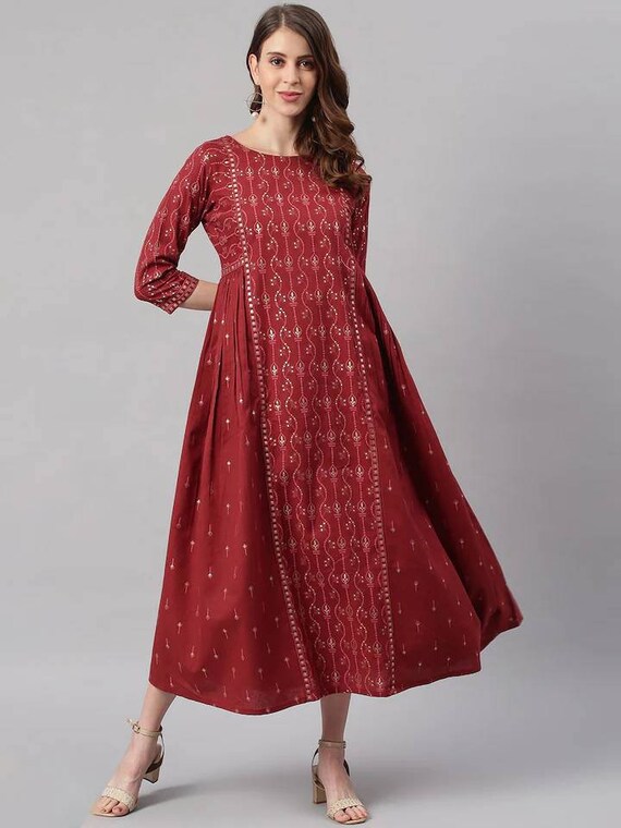 Cotton maxi best sale kurtis